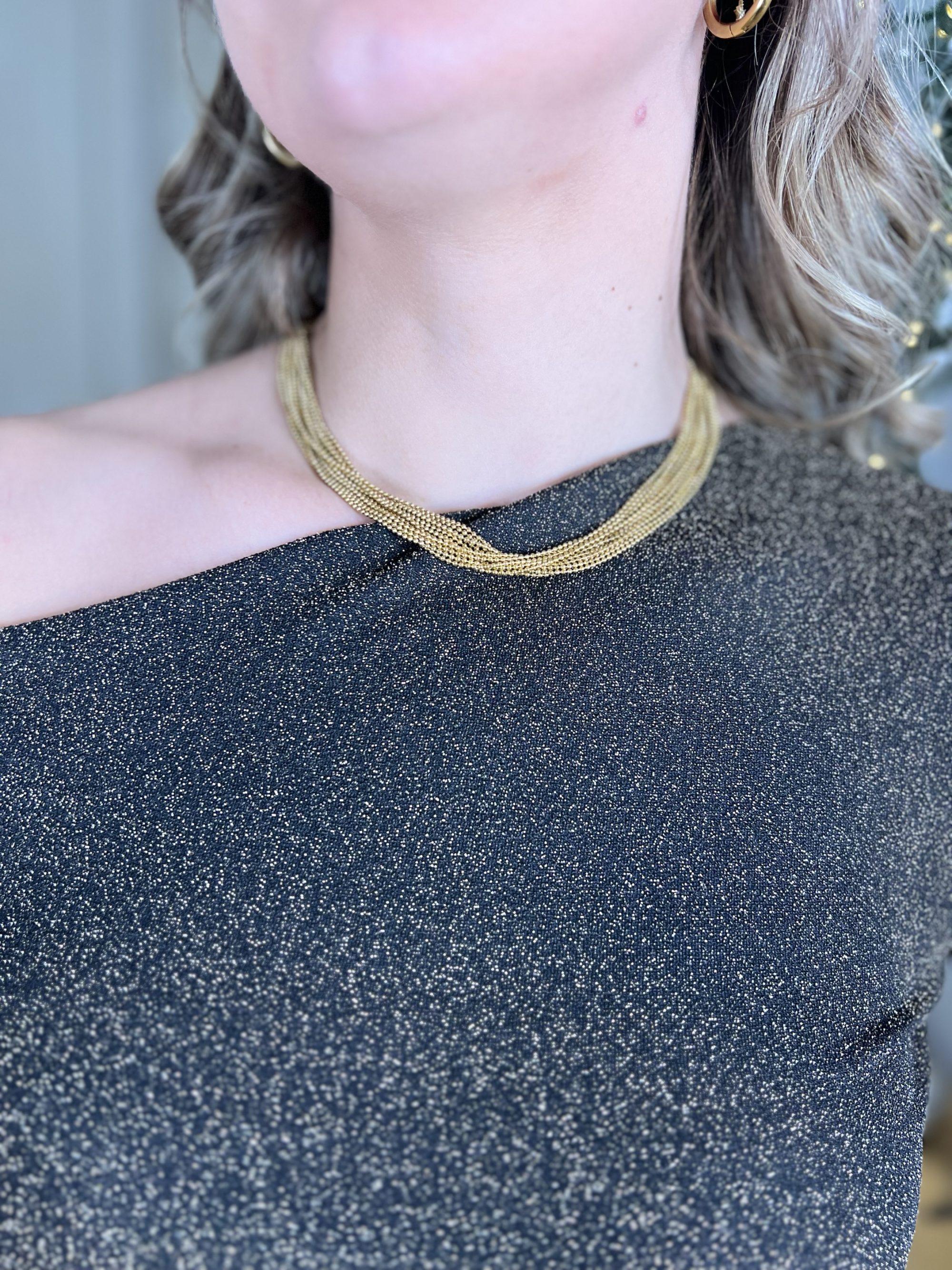 Collier chaine doré