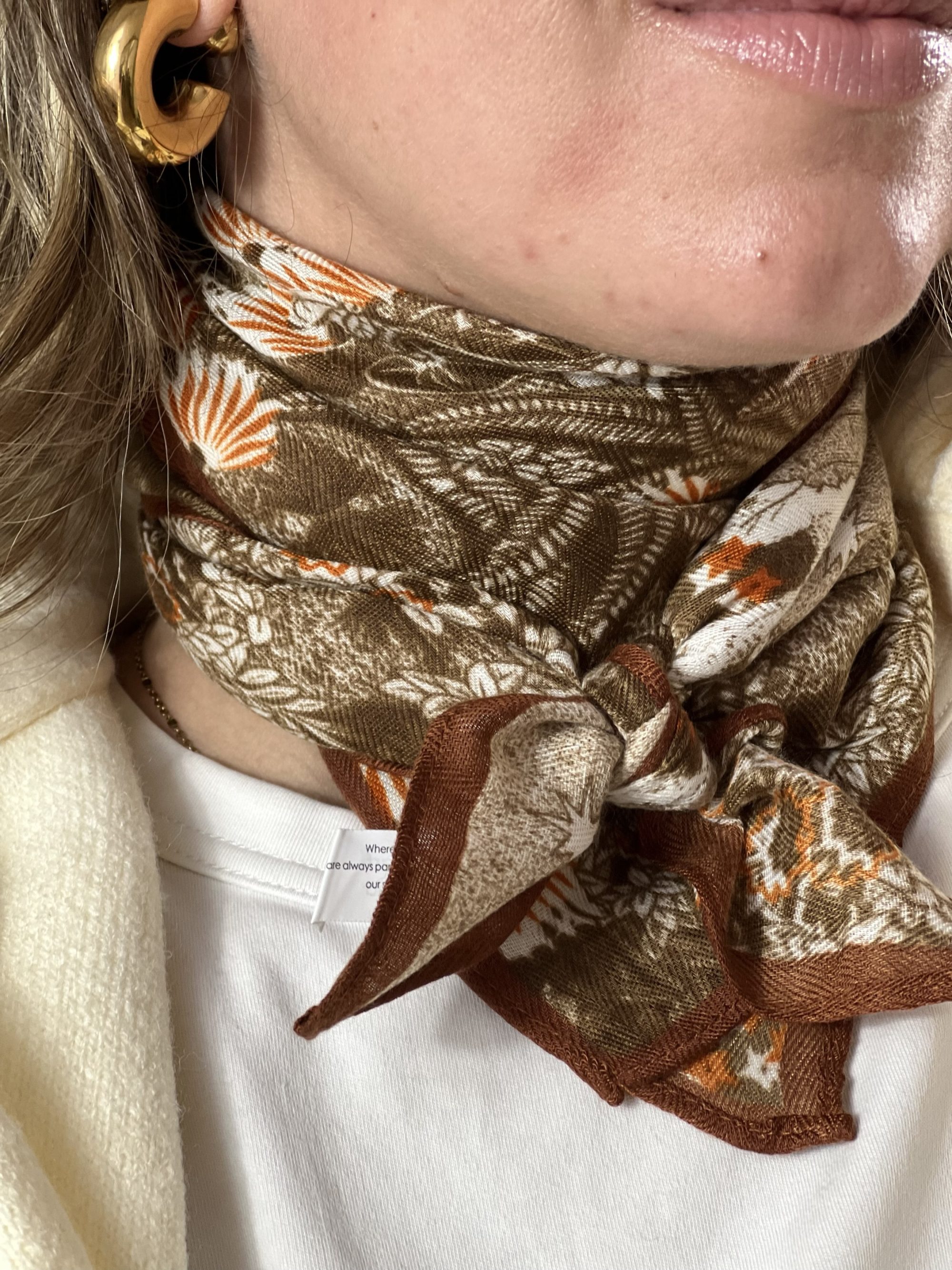 Foulard Anaé marron